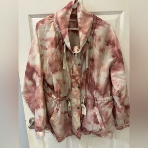 Maurices Pink Tie-Dye Windbreaker Jacket